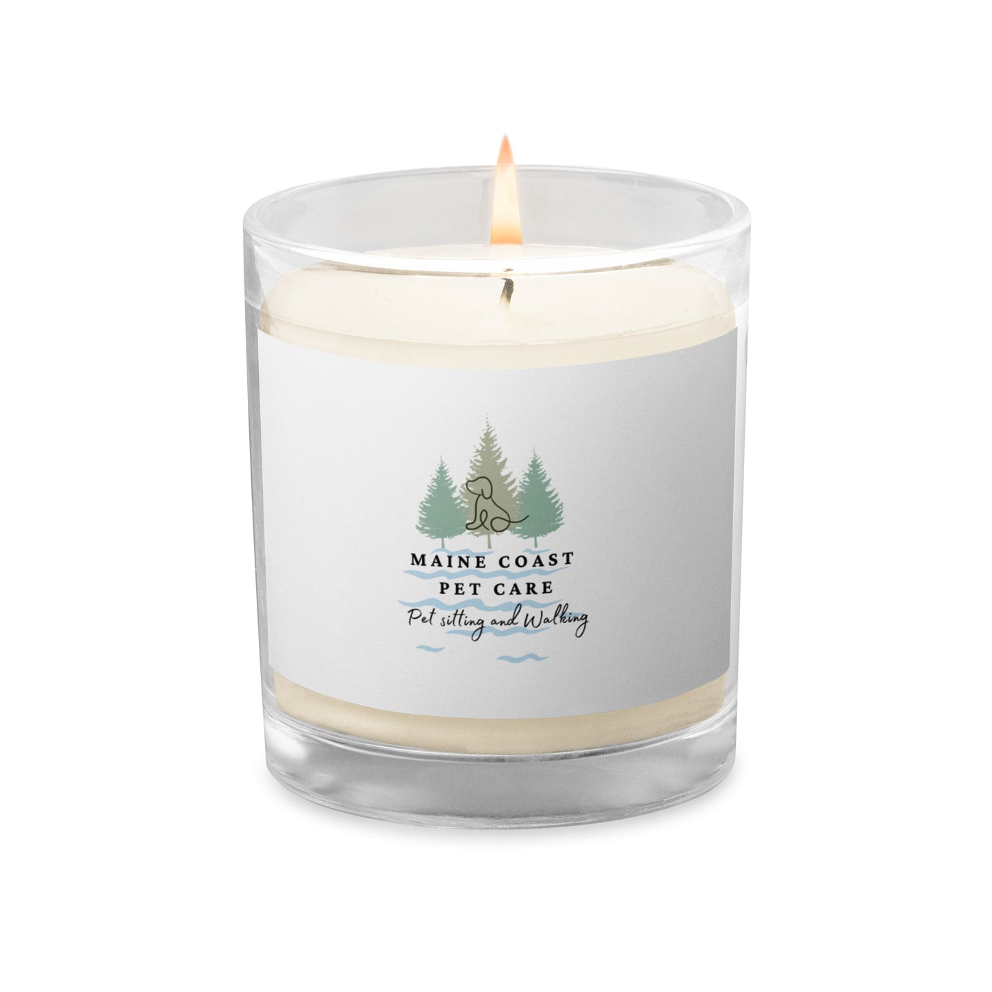 Glass jar soy wax candle